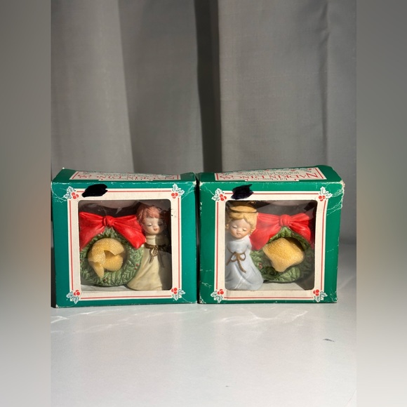 Vintage Jasco Bisque Porcelain L’il Chimers Bell Napkin Rings - Picture 11 of 11